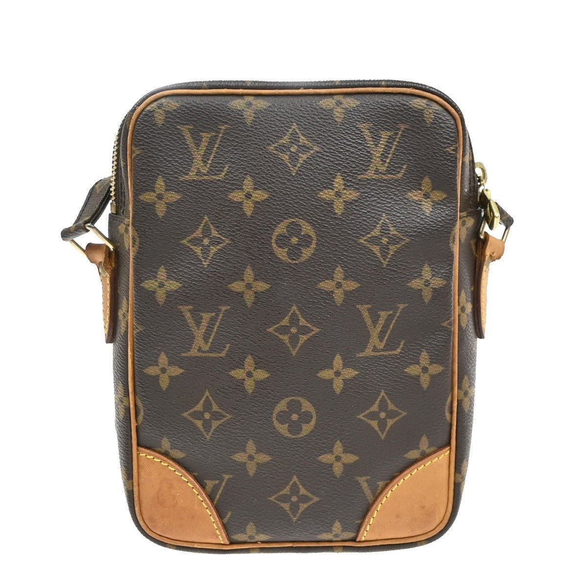 LOUIS VUITTON Danube Shoulder Bag Monogram Leather Brown France M45266 79MA624