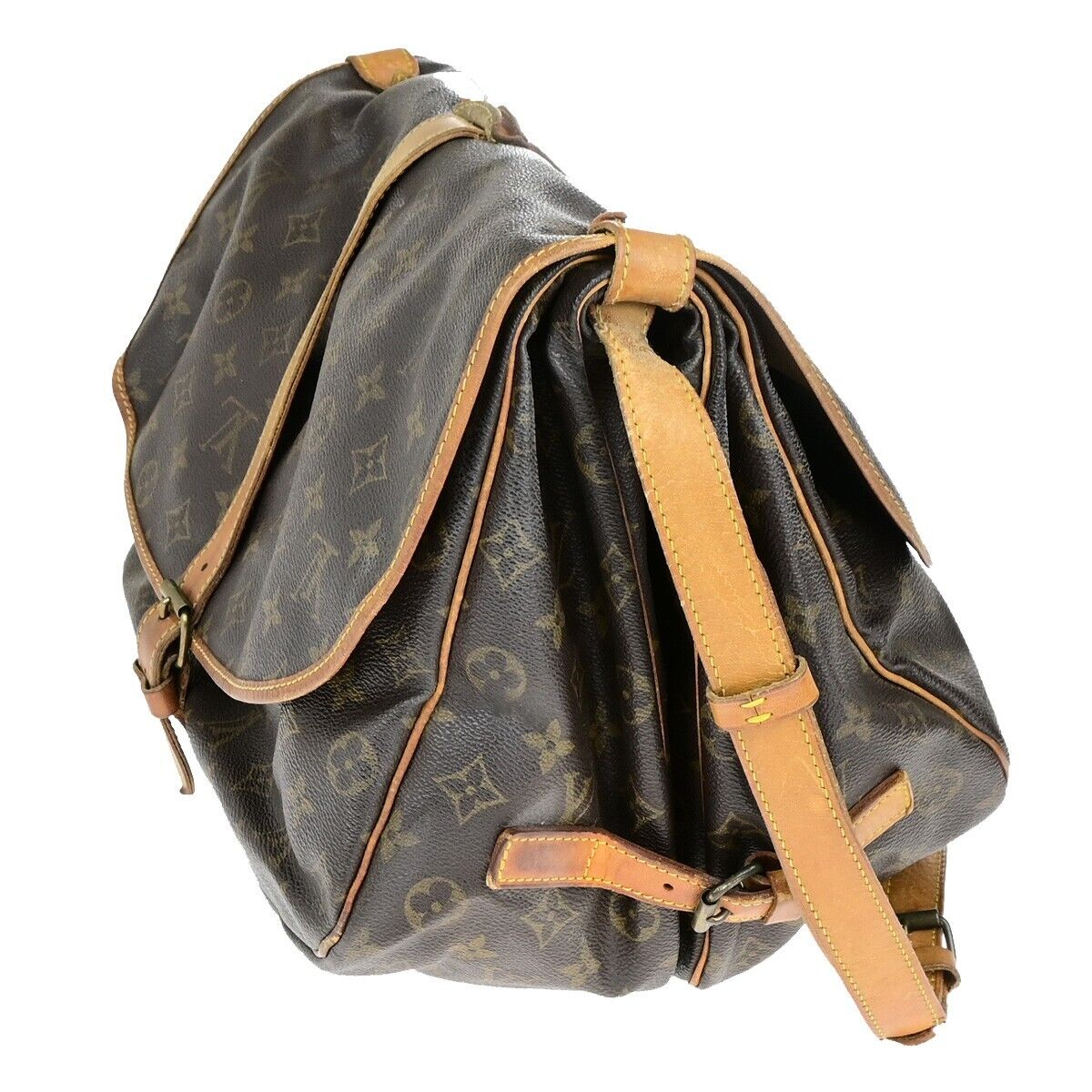 LOUIS VUITTON Saumur 35 Shoulder Bag Monogram Leather BN France M42254 39ED126