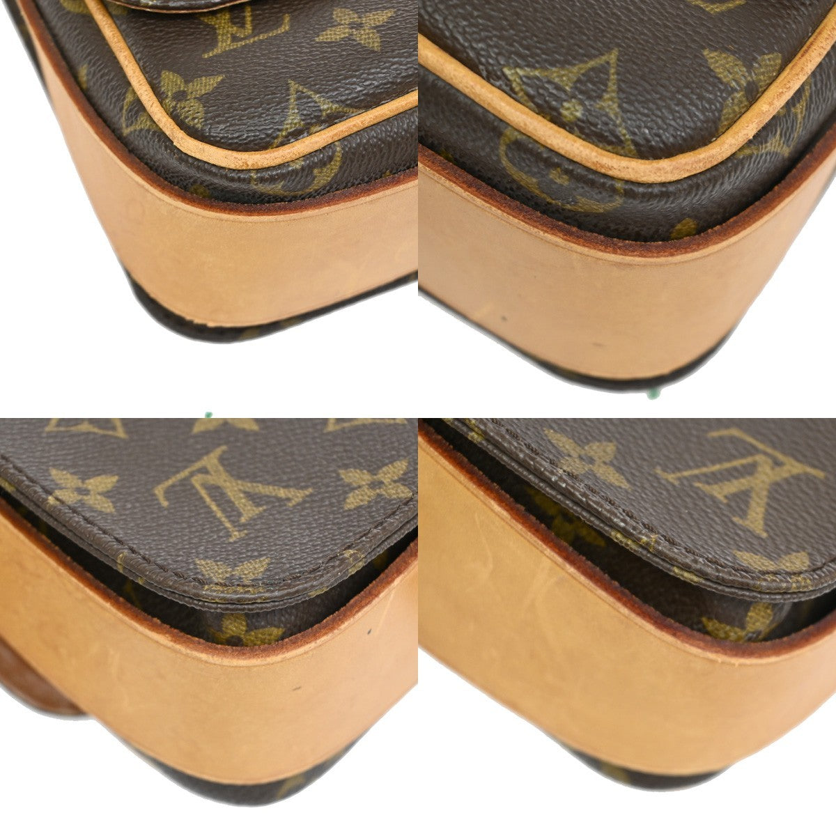 LOUIS VUITTON Cartouchiere MM Shoulder Bag Monogram Leather Brown M51253 83TA119