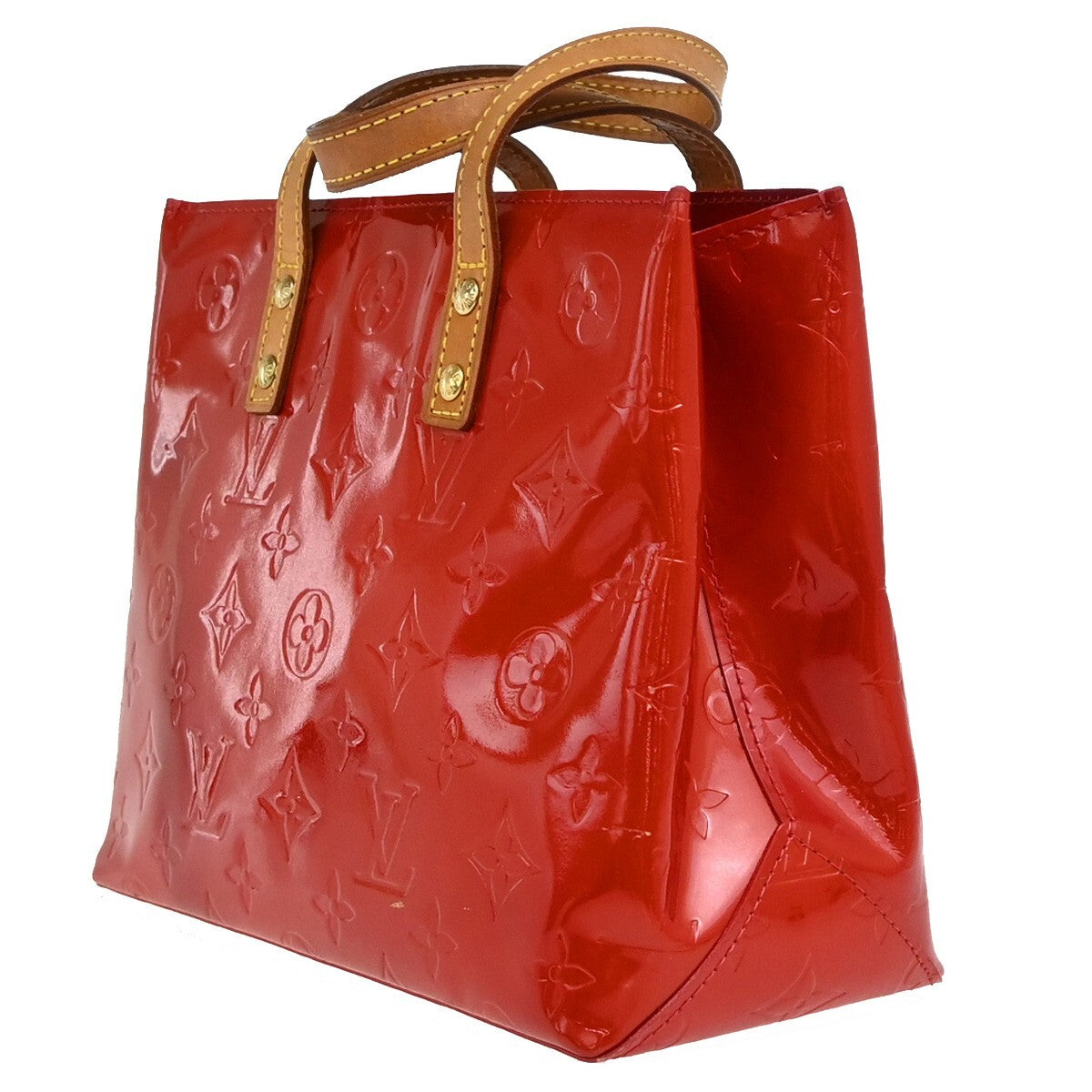 LOUIS VUITTON Read PM Hand Bag Monogram Vernis Patent Leather Red M91088 86FB595
