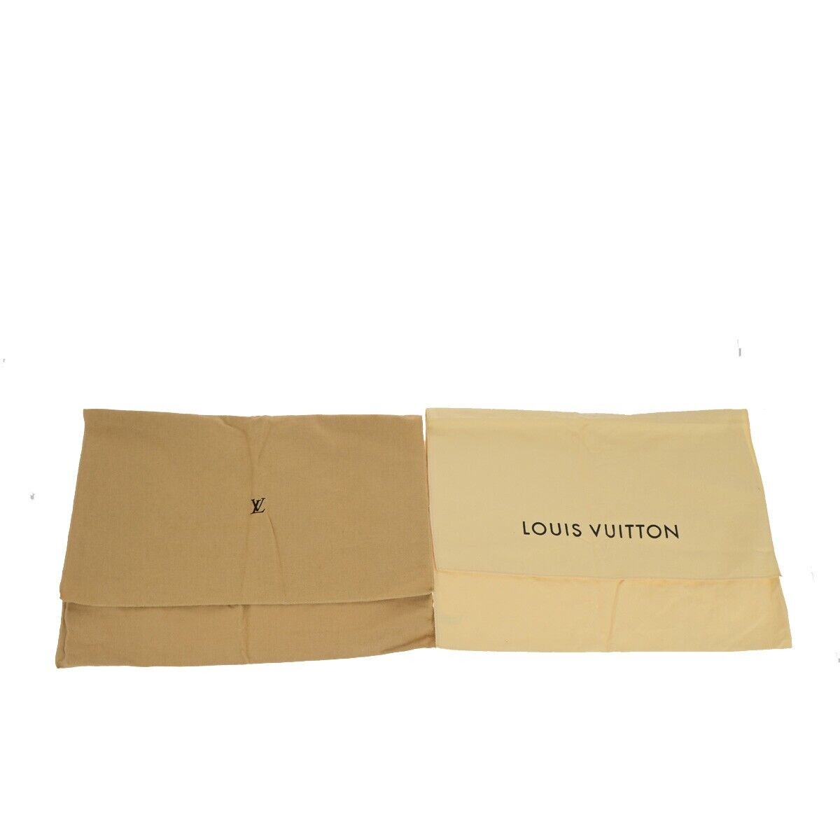 LOUIS VUITTON Logo 10 Set Dust Bag Drawstring Canvas Cotton Beige Brown 09YG349