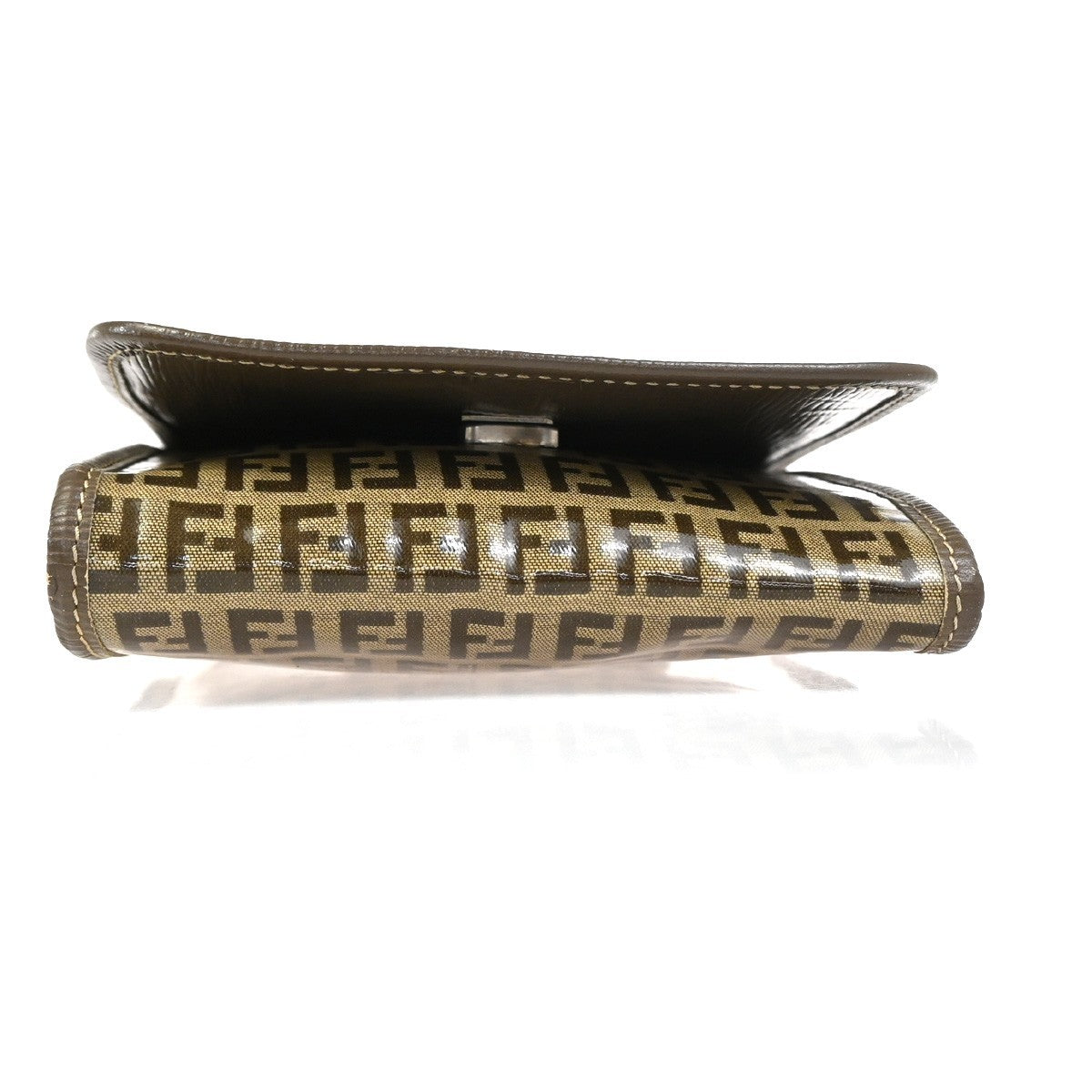 FENDI Zucca Zucchino Pattern Shoulder Bag PVC Leather Brown Italy 69TA646