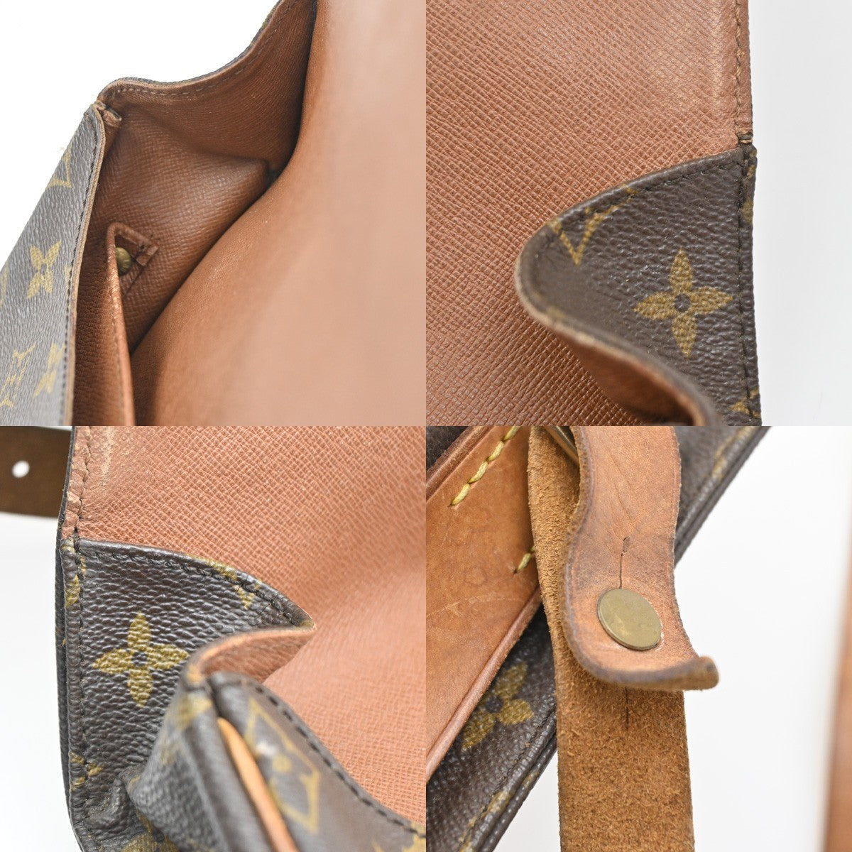 LOUIS VUITTON Cartouchiere GM Shoulder Bag Monogram Leather Brown M51252 62CA544
