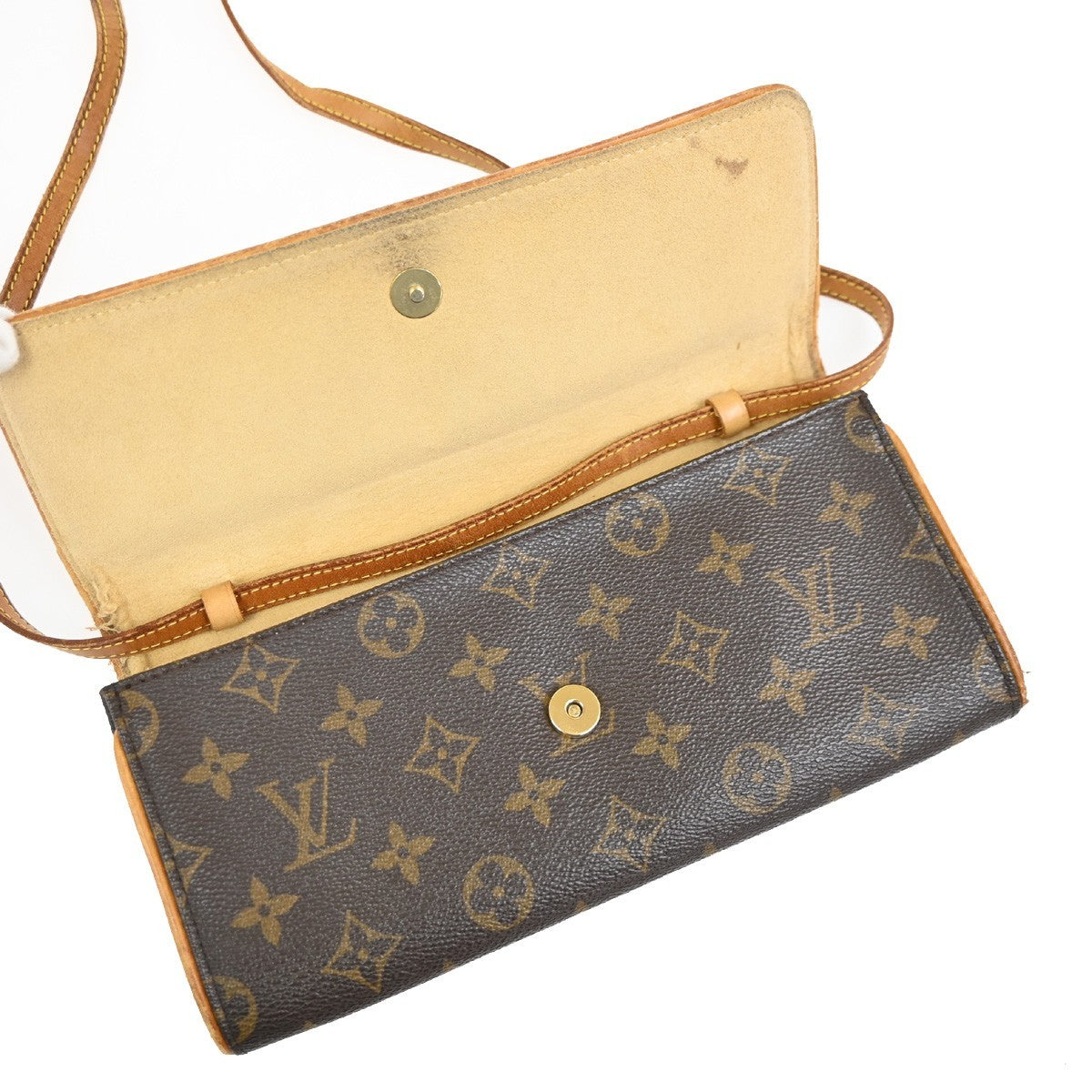 LOUIS VUITTON Pochette Twin GM 2Way Shoulder Bag Monogram Brown M51852 36MA599