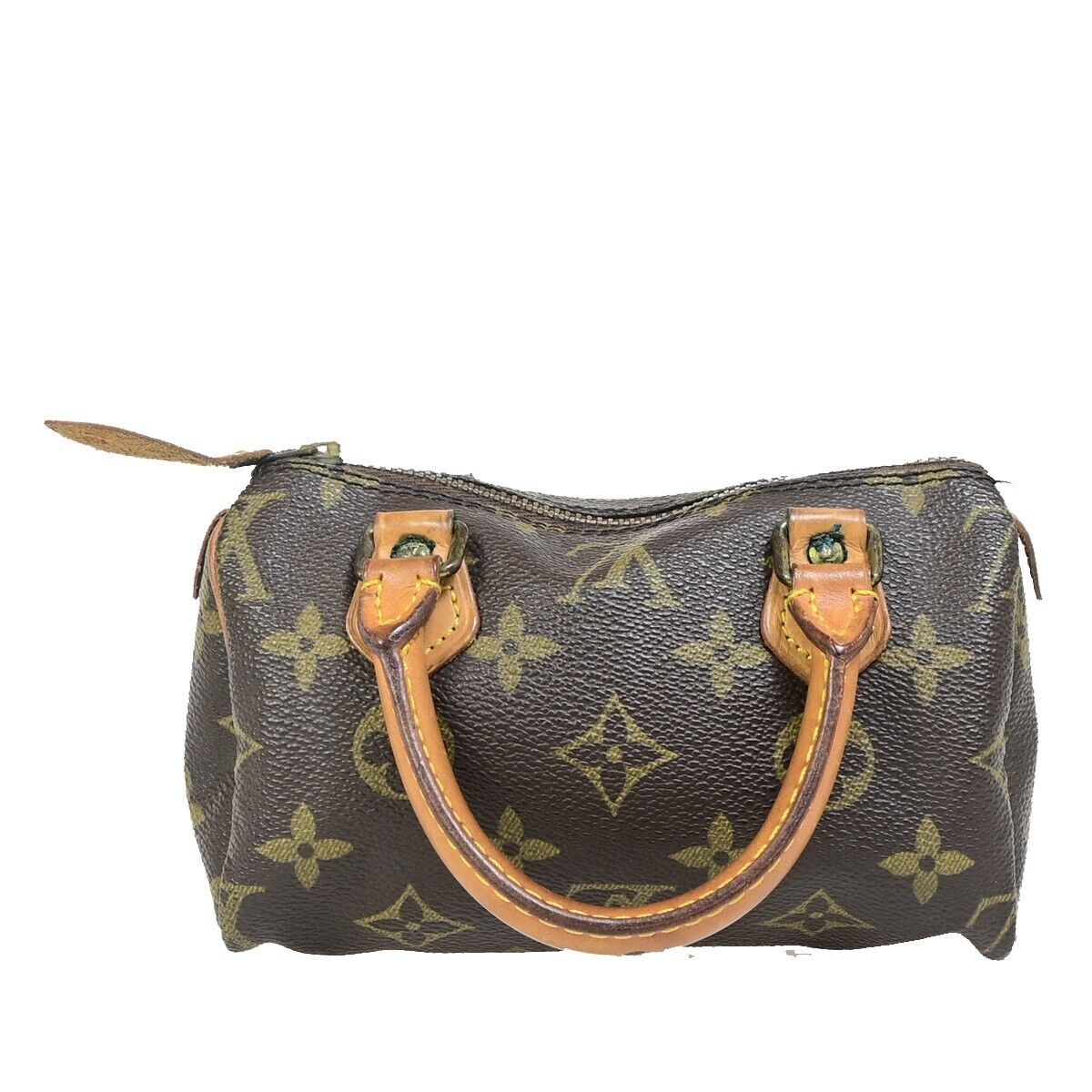 LOUIS VUITTON Mini Speedy Hand Bag Monogram Leather Brown France M41534 70EC596