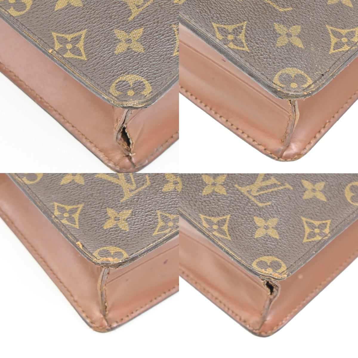 LOUIS VUITTON Pochette Homme Clutch Hand Bag Monogram Leather BN M51795 08KB741