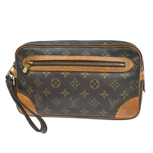 19.Live LOUIS VUITTON Marly Dragonne GM Clutch Hand Bag Monogram M51825 60SA022