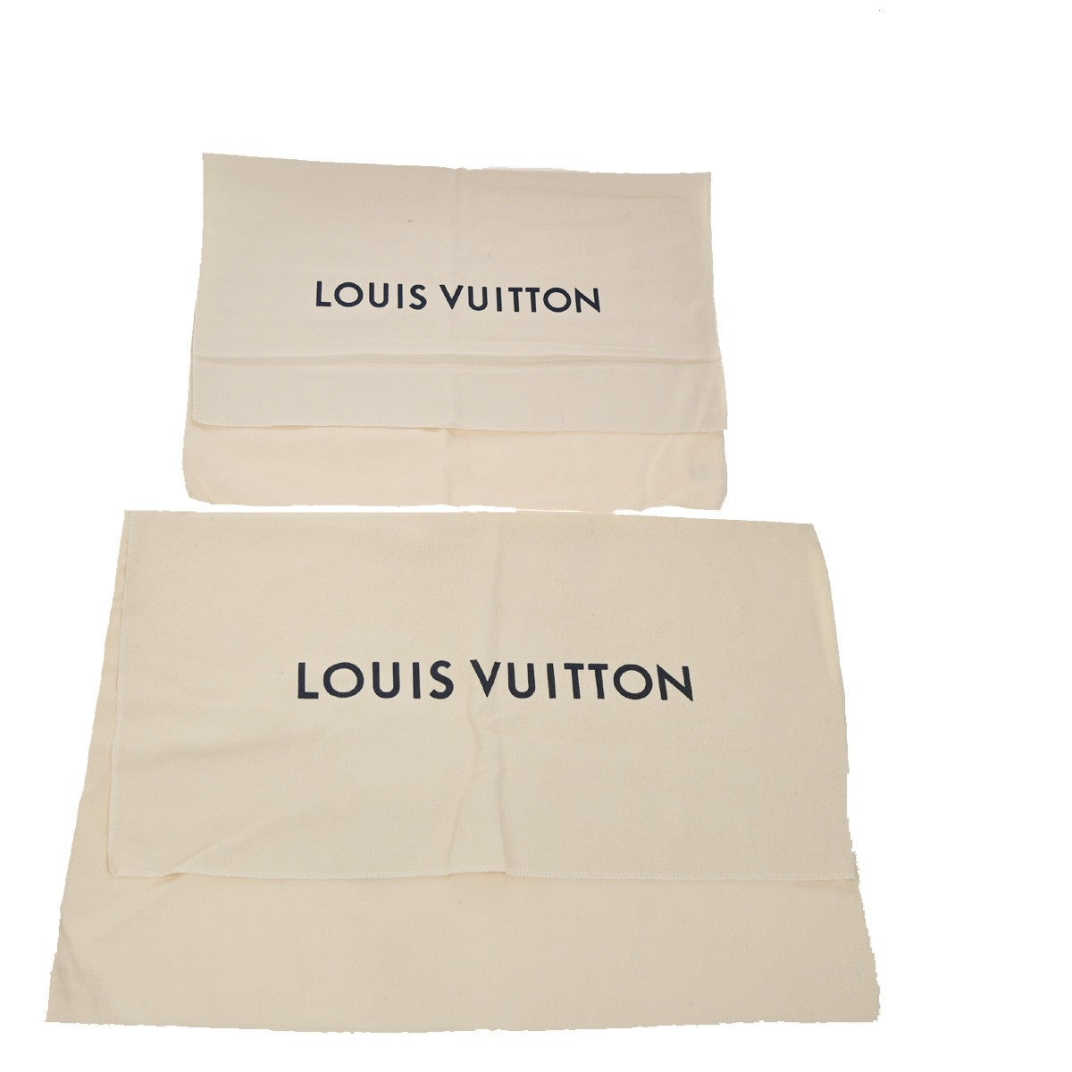 LOUIS VUITTON Logo 10 Set Dust Bag Drawstring Canvas Cotton Beige Brown 03KB470