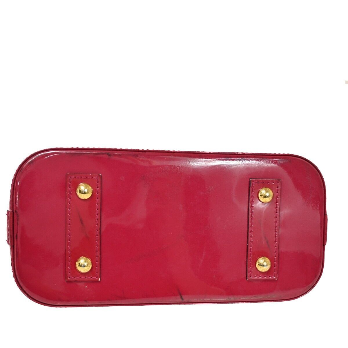 LOUIS VUITTON Alma BB Hand Bag Monogram Vernis Rouge Grenadine M91698 24YE215