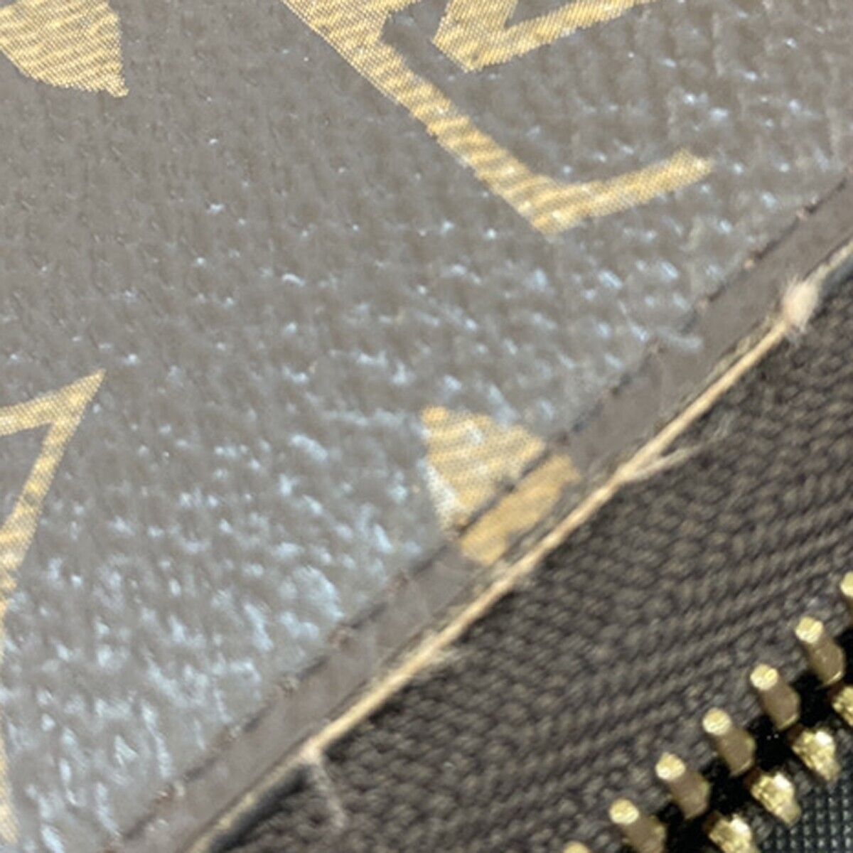 LOUIS VUITTON Zippy Long Wallet Monogram Leather Brown Fuchsia M41895 84EB839