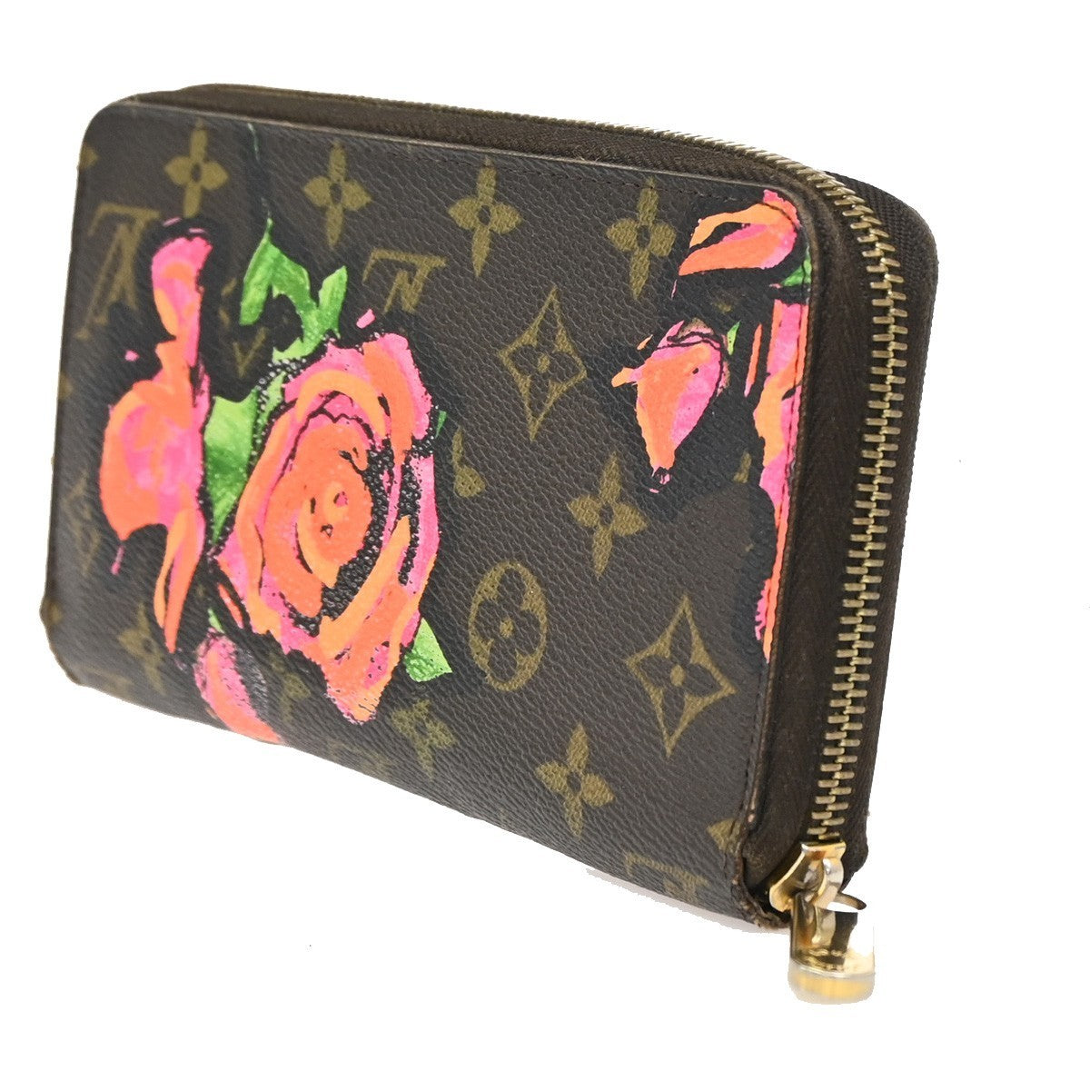 LOUIS VUITTON Stephen Sprouse Zippy Wallet Monogram Roses Brown M93759 84RL586
