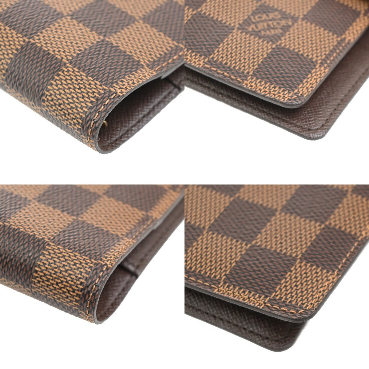 LOUIS VUITTON Agenda PM Cover Damier Ebene Leather Brown Spain R20700 62MA603