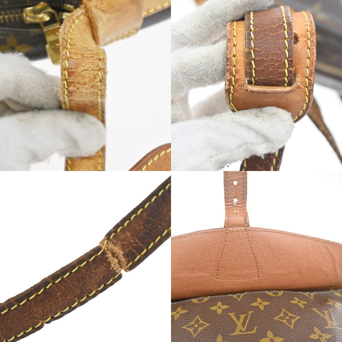 LOUIS VUITTON Jeune Fille GM Shoulder Bag Monogram Leather Brown M51225 65MA379