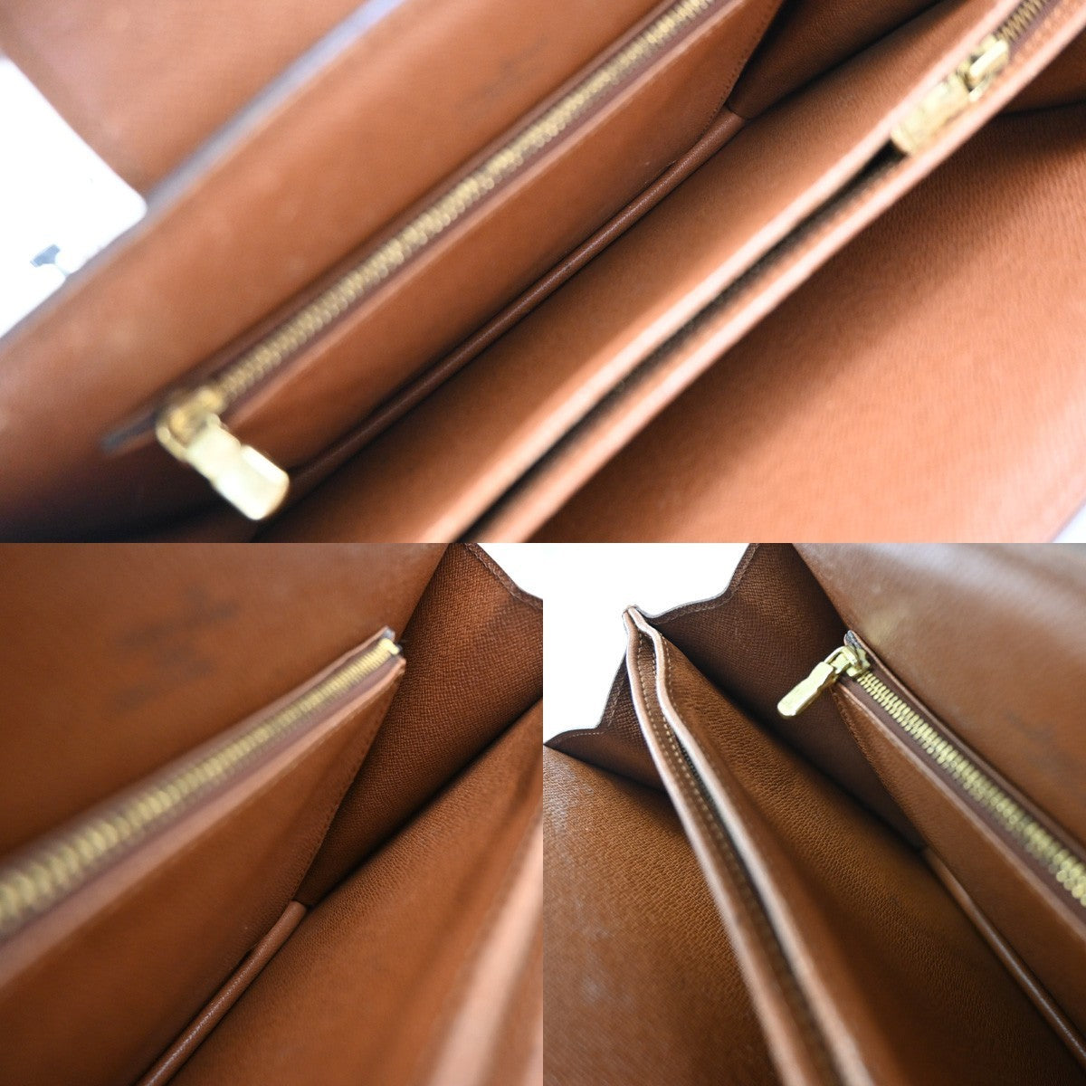 LOUIS VUITTON Courcelles Shoulder Bag Monogram Leather Brown M51375 86KP500