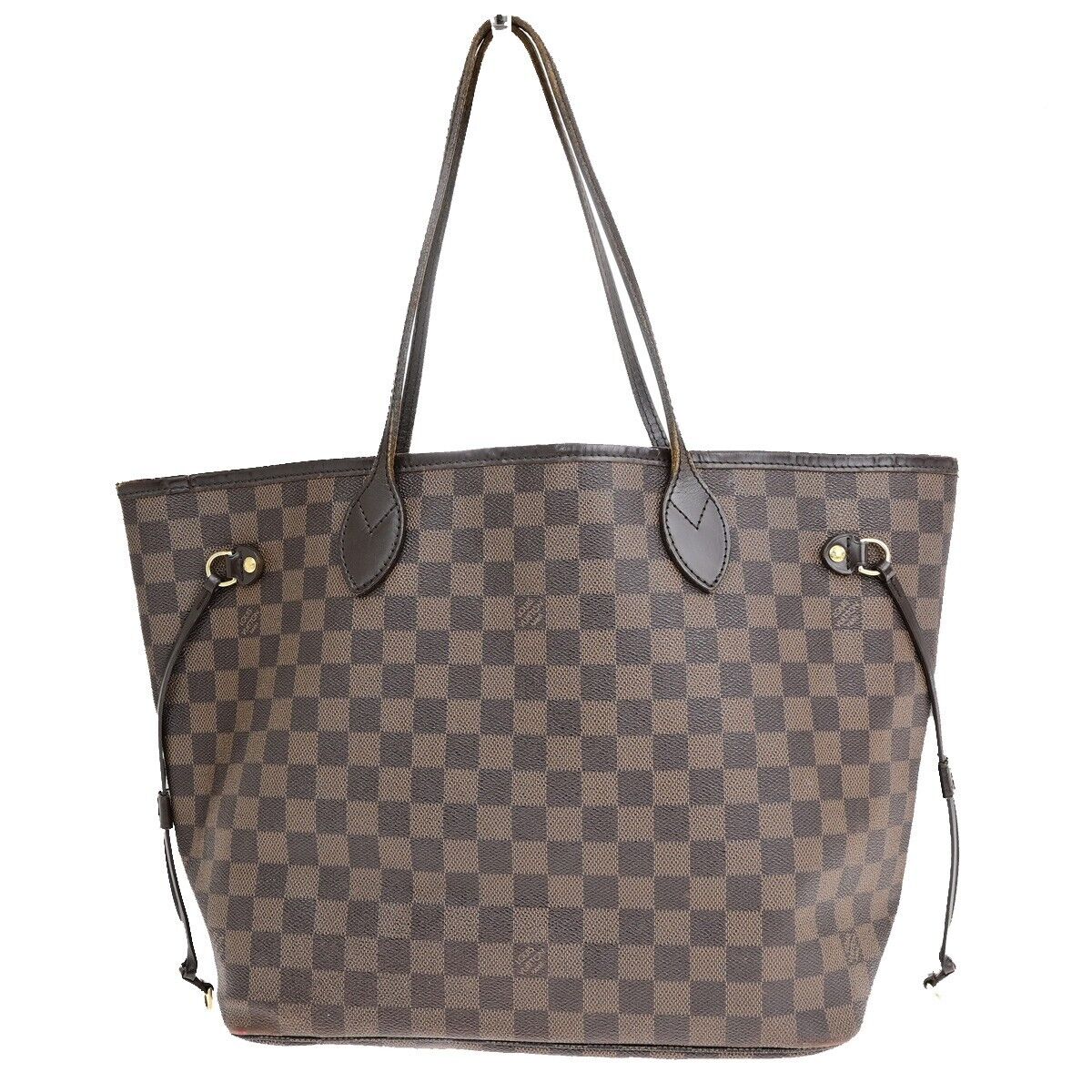 LOUIS VUITTON Neverfull MM Shoulder Bag Damier Ebene Leather BN N51105 73EB748