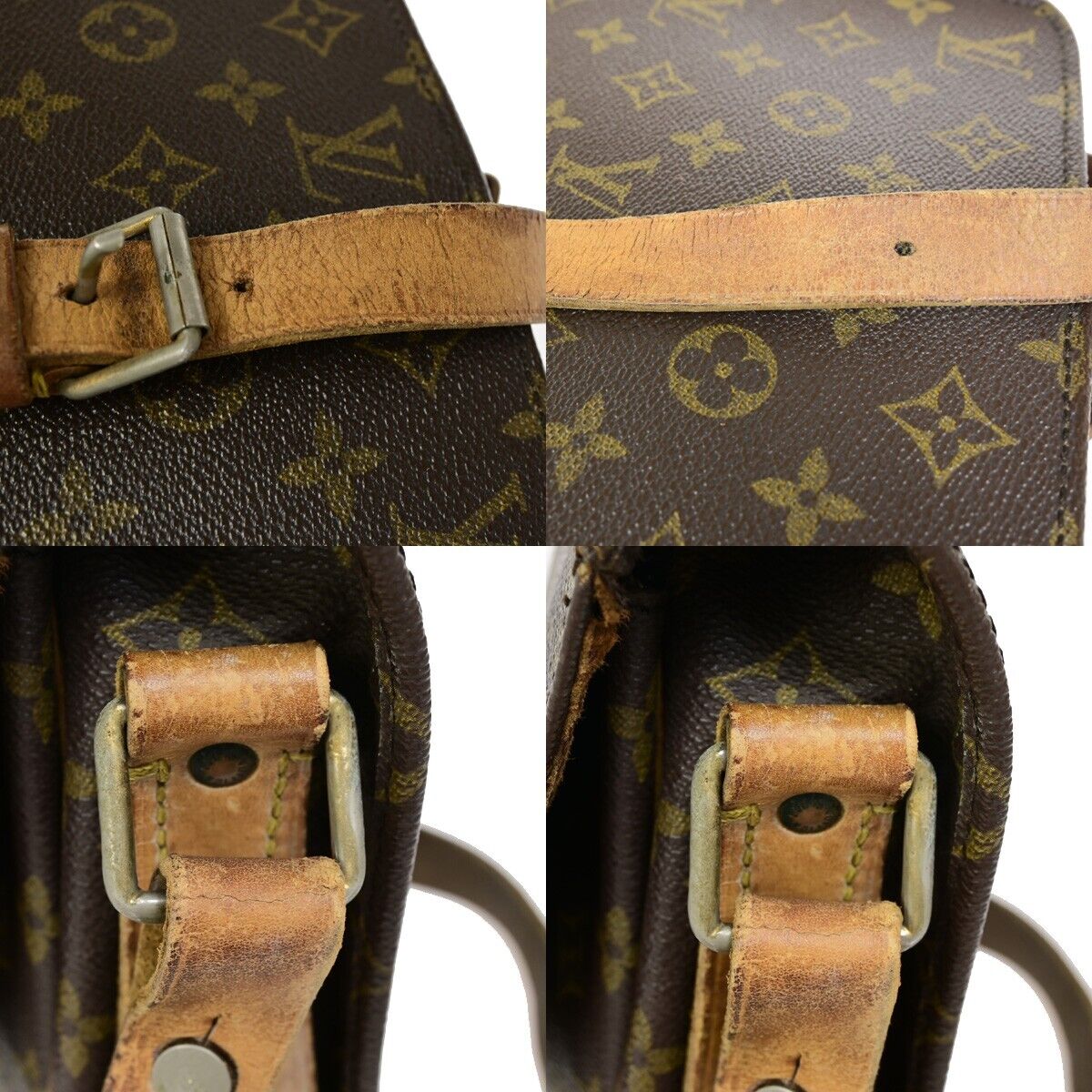 LOUIS VUITTON Cartouchiere MM Shoulder Bag Monogram Leather Brown M51253 67HC029