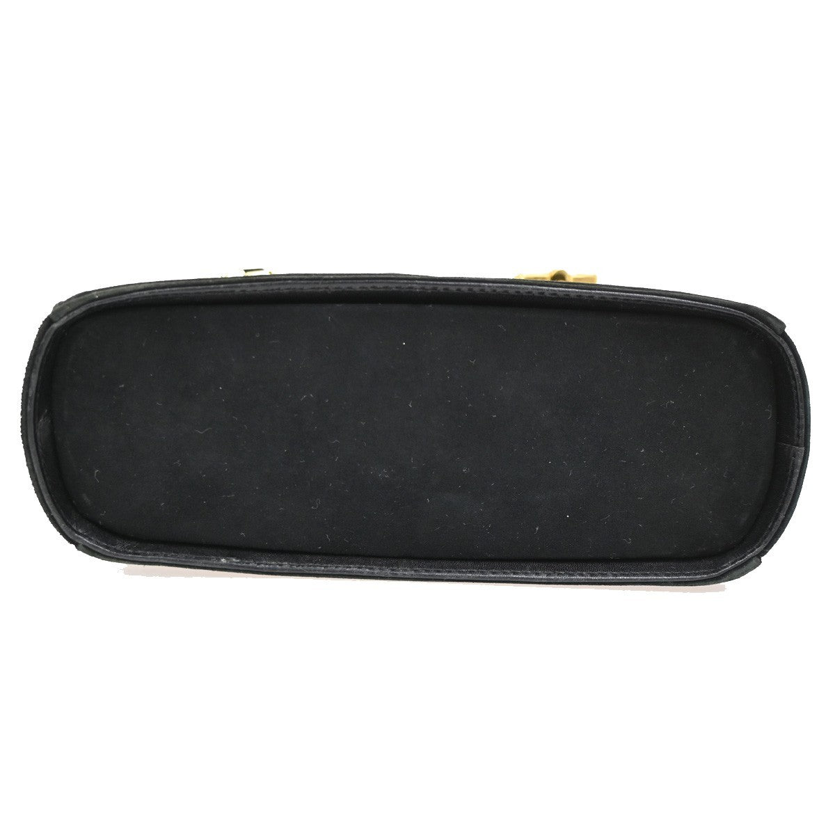 SALVATORE FERRAGAMO Gancini Hand Bag Suede Canvas Black GHW 68CA496