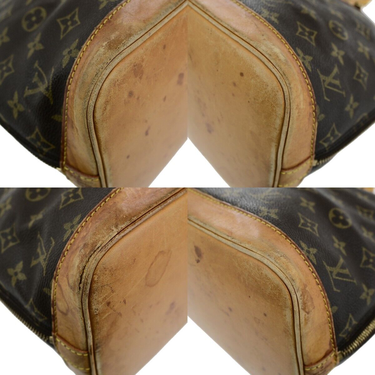 LOUIS VUITTON LV Logo Alma Hand Bag Monogram Leather Brown U.S.A. M51130 69SJ593