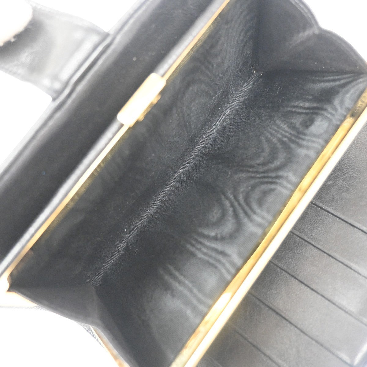 CHANEL CC Logo Bifold Long Wallet Grained Calfskin Leather Black France 16RL991