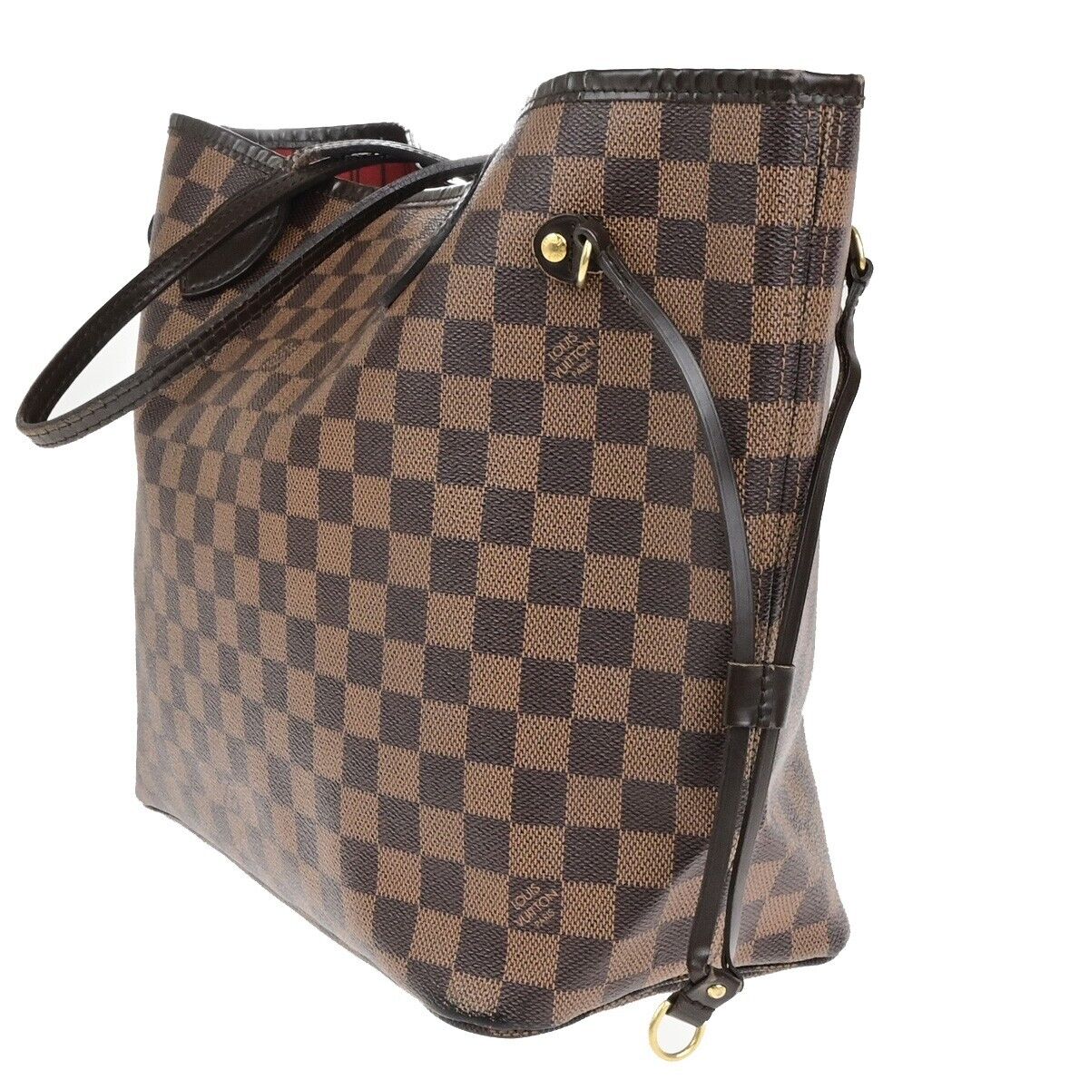 LOUIS VUITTON Neverfull MM Shoulder Bag Damier Ebene Leather BN N51105 72ED234