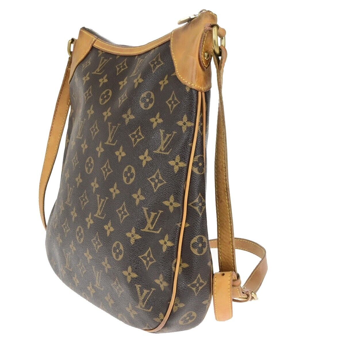LOUIS VUITTON Odeon MM Shoulder Bag Monogram Leather Brown France M56389 83ED232