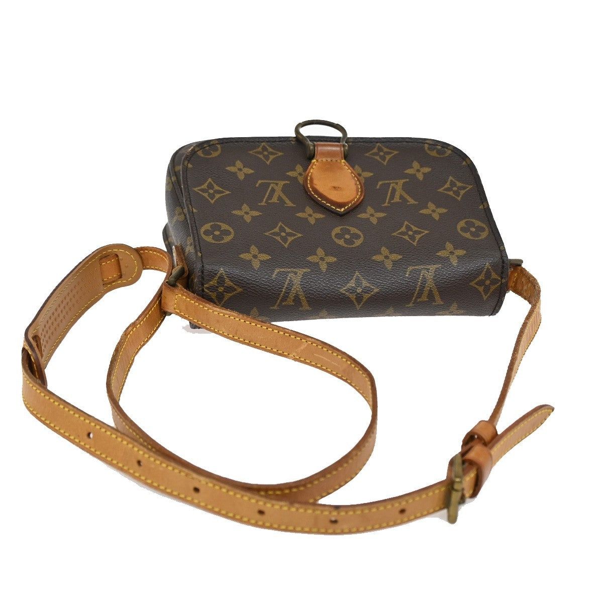 LOUIS VUITTON Saint Cloud MM Shoulder Bag Monogram Leather Brown M51243 31KP037