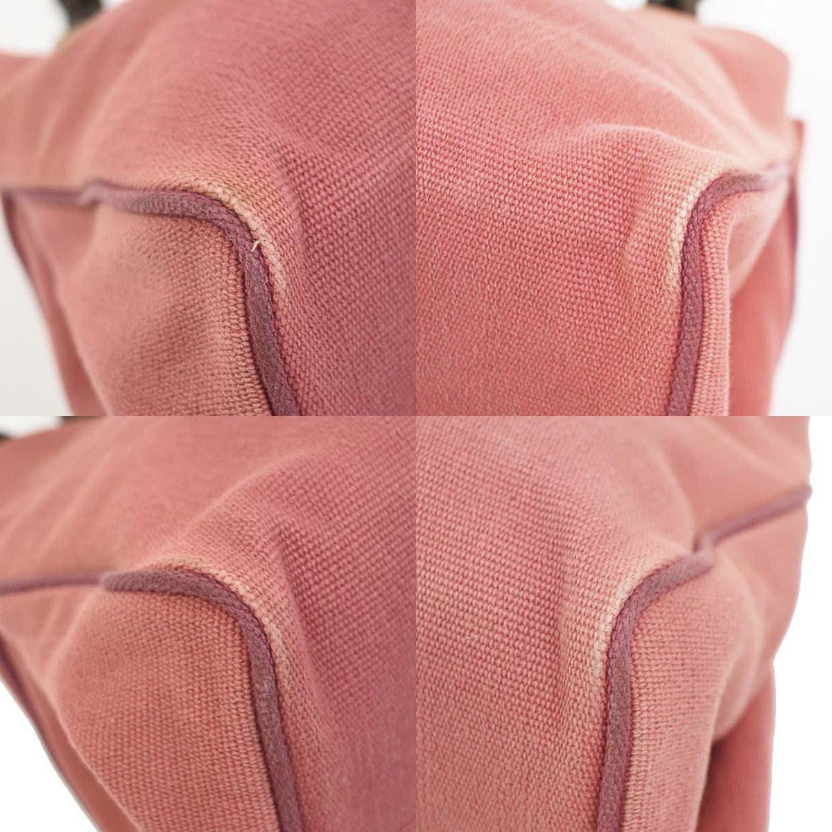 BOTTEGA VENETA Logo Shoulder Tote Bag Canvas Leather Pink GHW Italy 37YH904