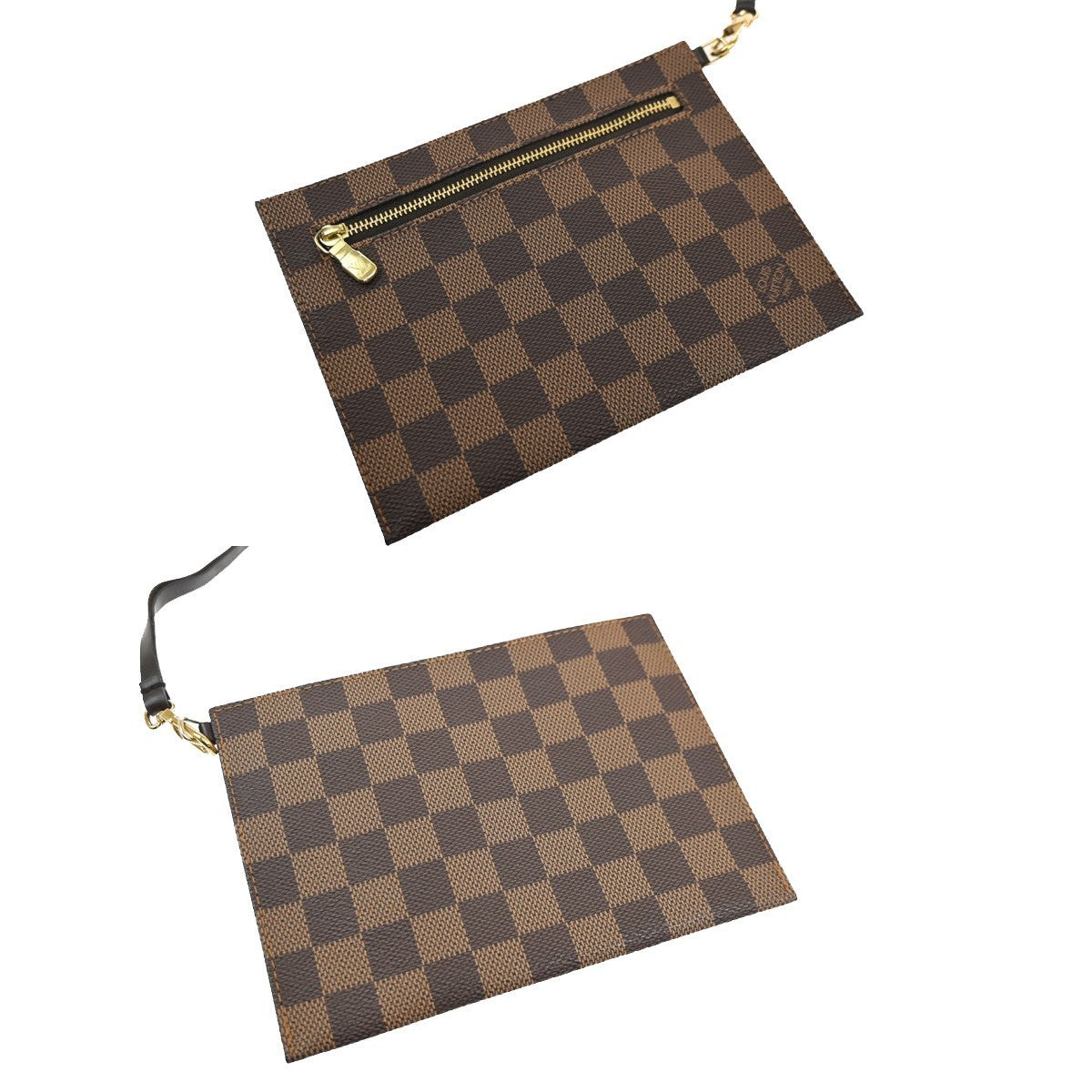 LOUIS VUITTON Clifton Shoulder Bag Damier Ebene Leather Brown N51149 93MA534