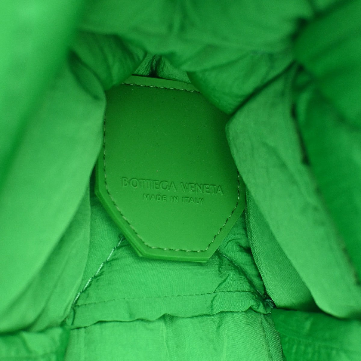 BOTTEGA VENETA Padded Tech Cassette Intrecciato Shoulder Bag Nylon Green 95RL282