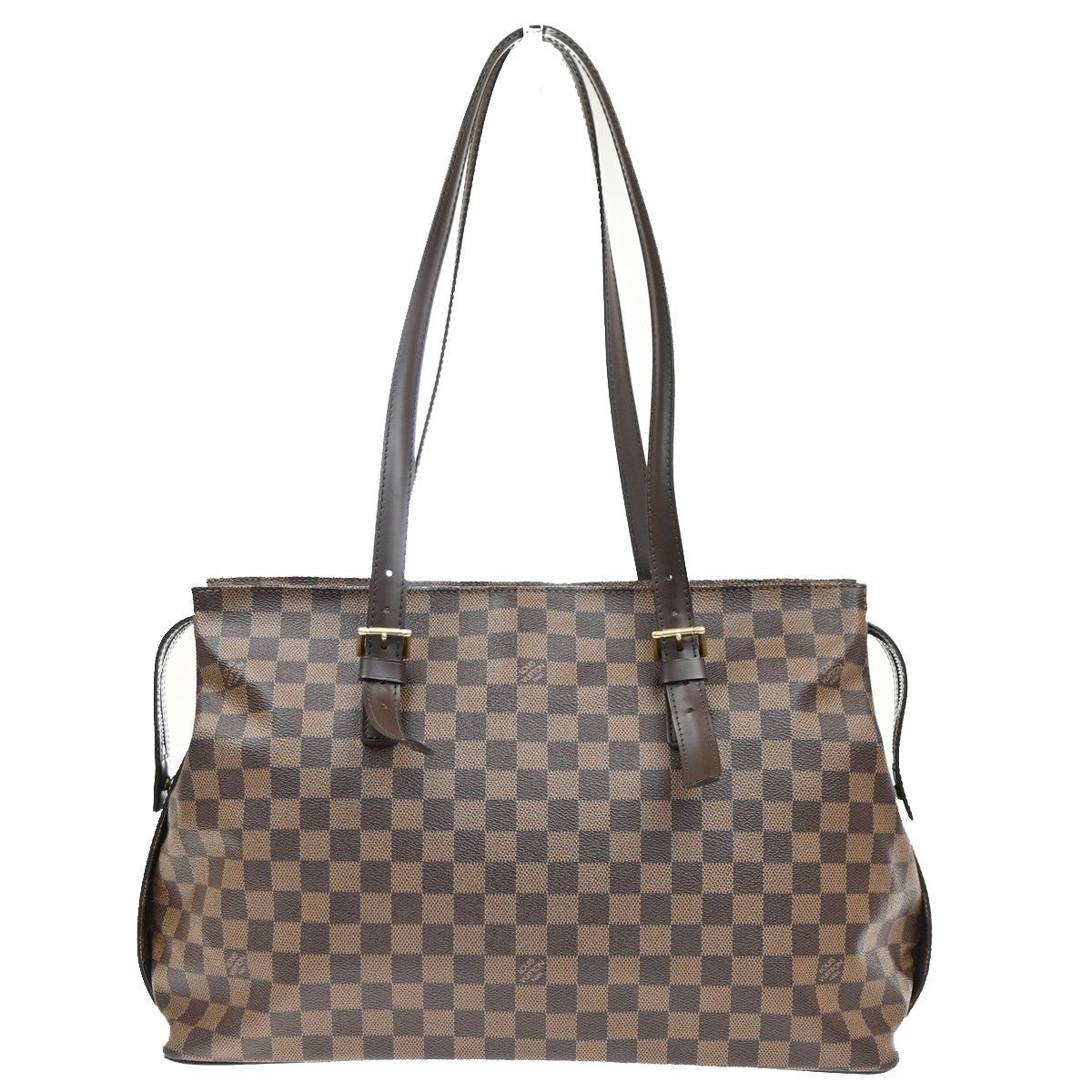 LOUIS VUITTON Chelsea Shoulder Tote Bag Damier Ebene Leather BN N51119 89MA623