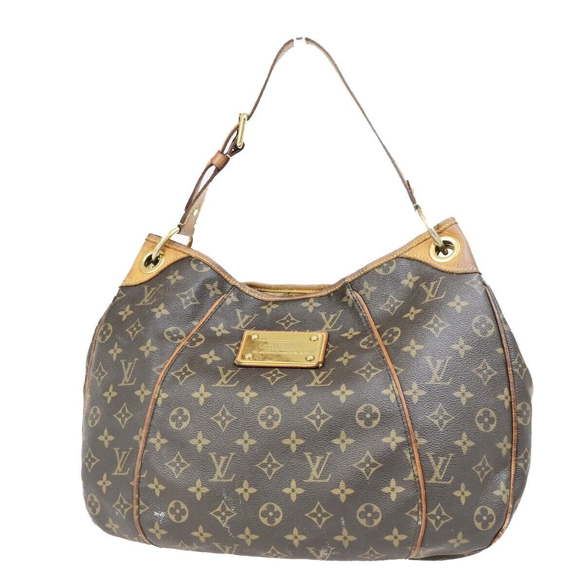 LOUIS VUITTON Galliera PM Shoulder Bag Monogram Leather Brown GD M56382 73ED049