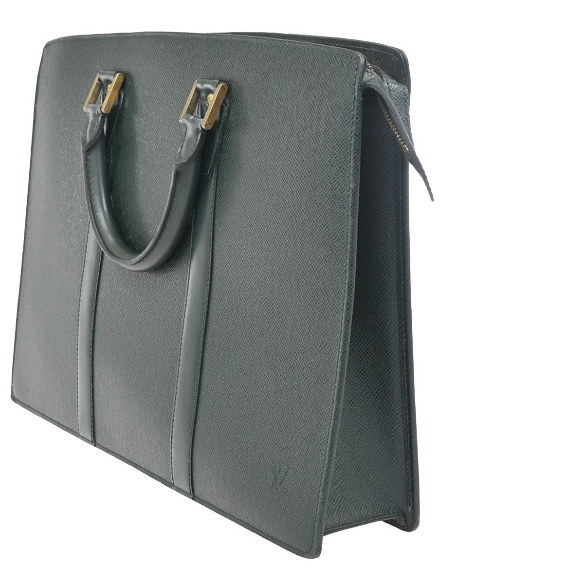 LOUIS VUITTON Porte Documents Lozan Briefcase Hand Bag Taiga M30054 04ZA369