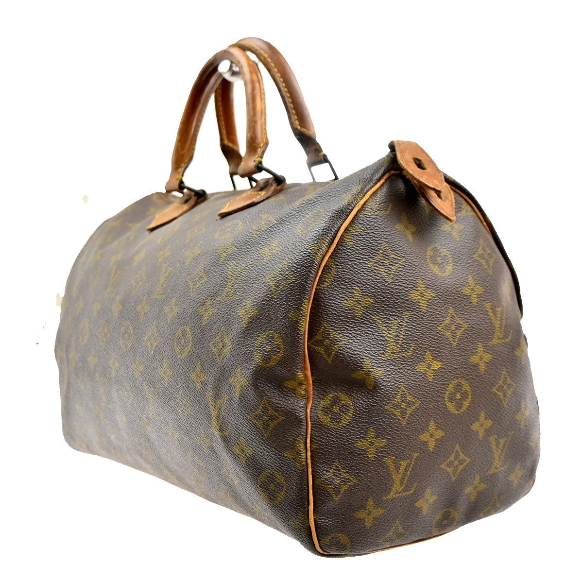 LOUIS VUITTON Speedy 35 Travel Hand Bag Monogram Leather Brown M41524 31MA296