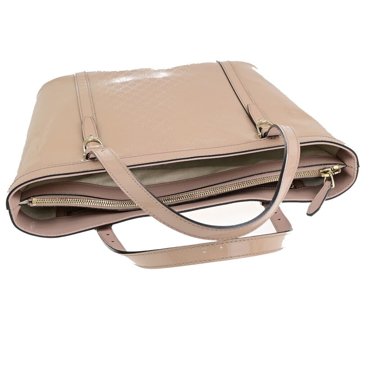 GUCCI Micro GG Nice Shoulder Hand Bag Patent Leather Pink Italy 35EC296