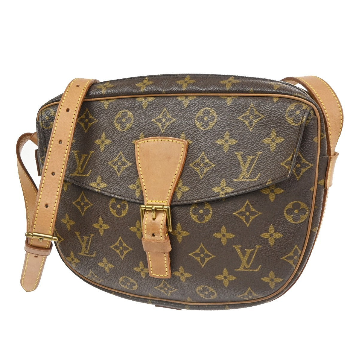 LOUIS VUITTON Jeune Fille MM Shoulder Bag Monogram Leather Brown M51226 32KC670