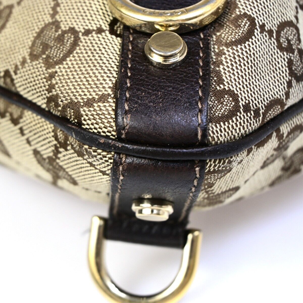 GUCCI Logo Abbey GG Pattern Crossbody Shoulder Bag Canvas Leather Brown 05EB591