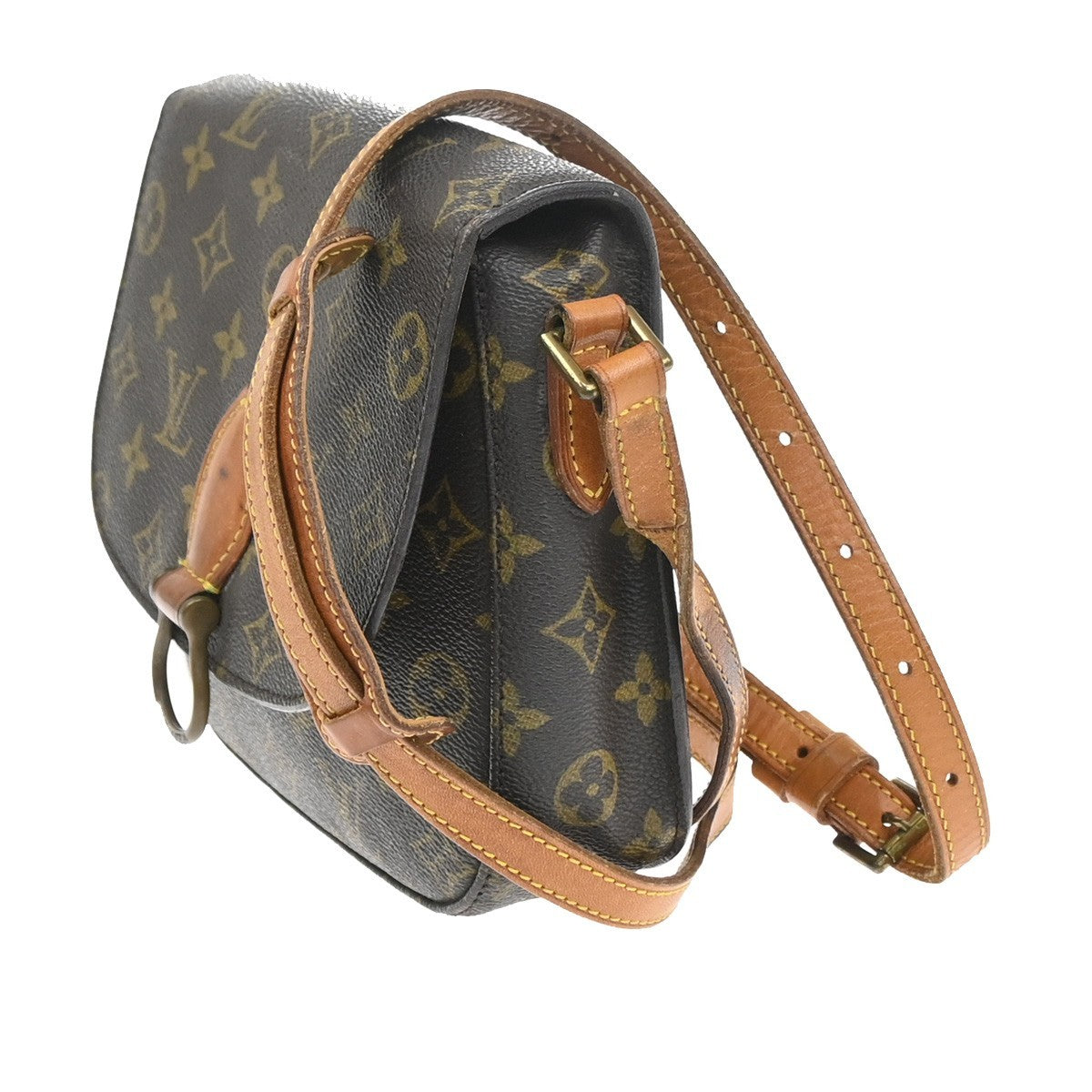 LOUIS VUITTON Saint Cloud MM Shoulder Bag Monogram Leather Brown M51243 69SA117