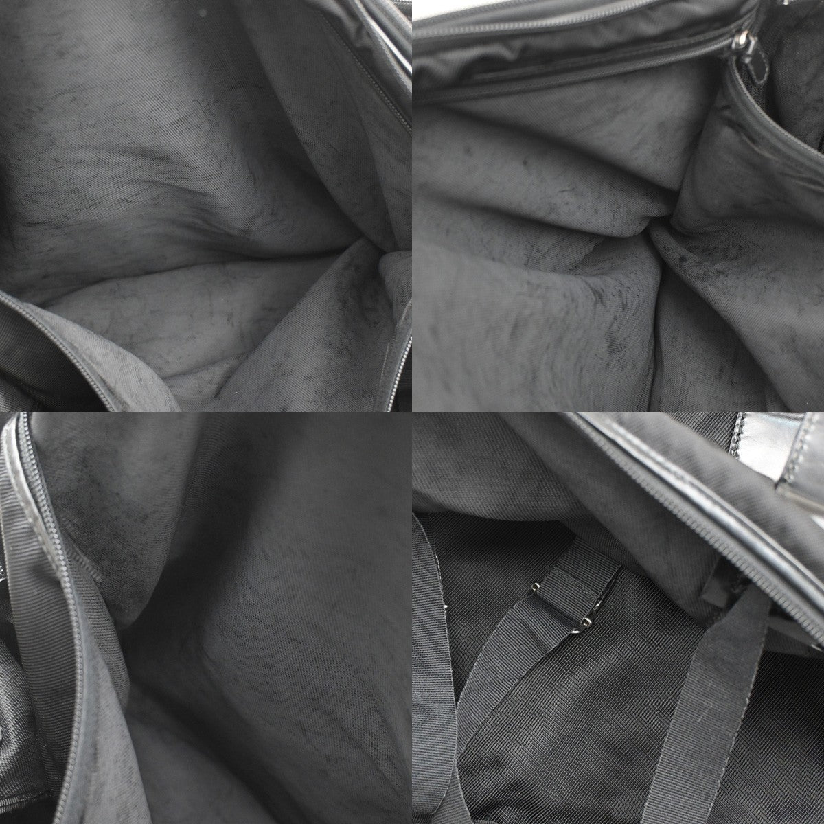 GUCCI Logo Boston Duffle Shoulder Bag Large Nylon Leather BK SHW Italy 04CA371