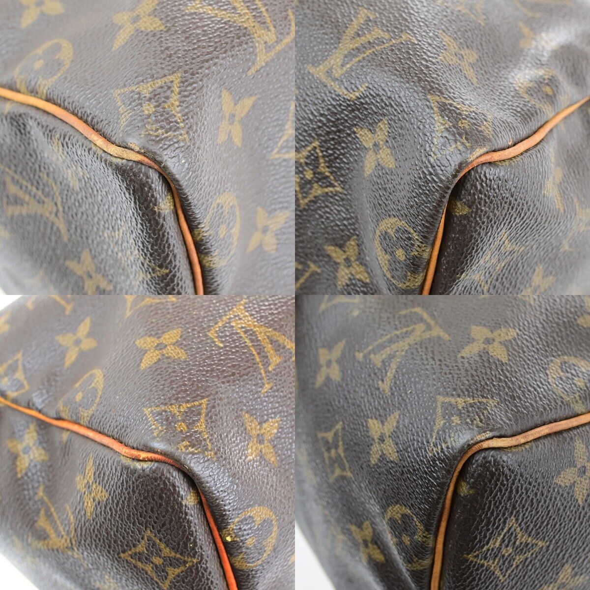 LOUIS VUITTON Speedy 25 Travel Hand Bag Monogram Leather Brown M41528 88ED108