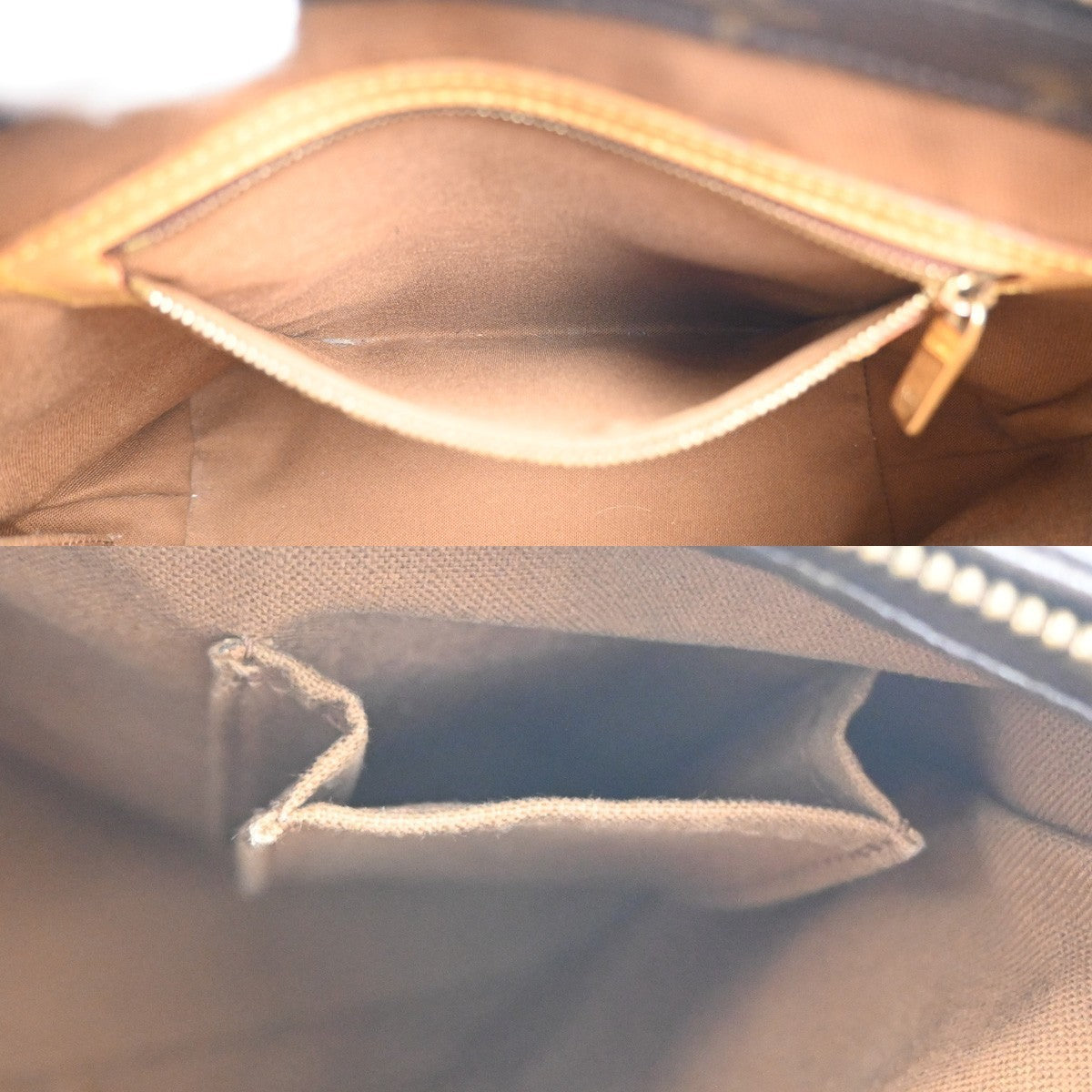 LOUIS VUITTON Cabas Piano Shoulder Bag Monogram Leather Brown M51148 34MA270