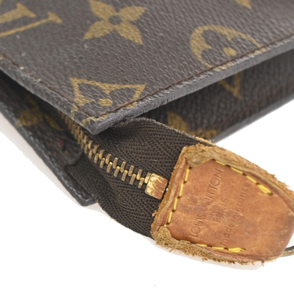 LOUIS VUITTON BUCKET PM Mini Clutch Pouch Bag Monogram Leather France 02KC735