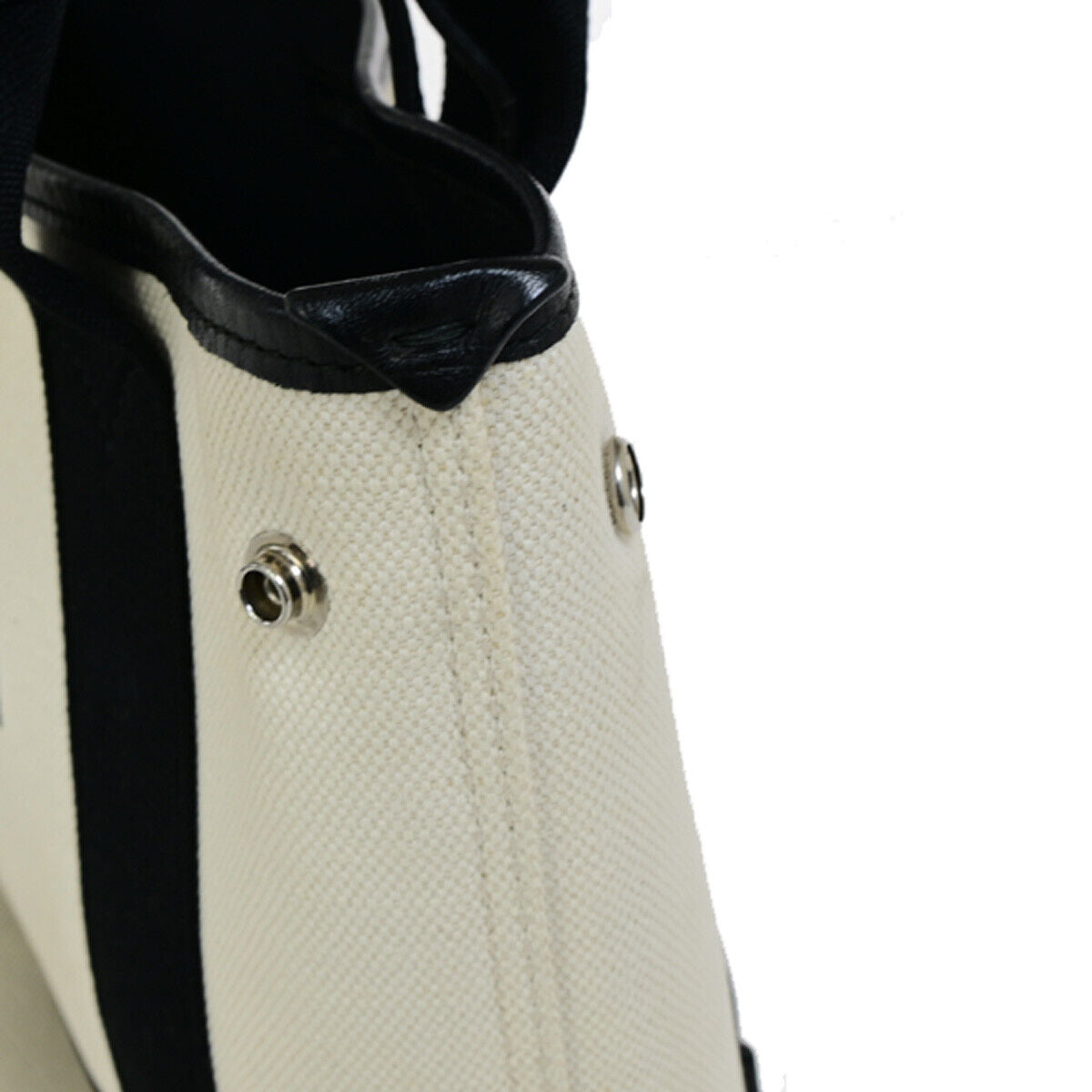 BALENCIAGA Navy Cabas XS 2Way Shoulder Hand Bag Canvas Leather WE BK 88YG007