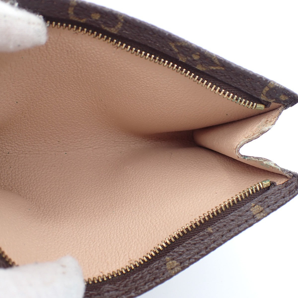 LOUIS VUITTON Logo BUCKET PM Pouch Bag Monogram Leather Brown France 60KB735