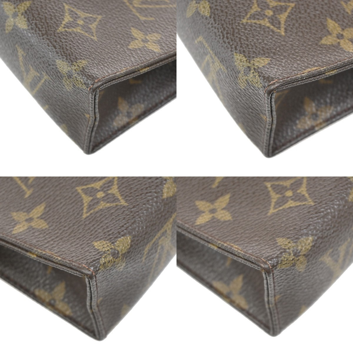 LOUIS VUITTON Poche Toilette 15 Clutch Pouch Bag Monogram Leather M47546 66KB679