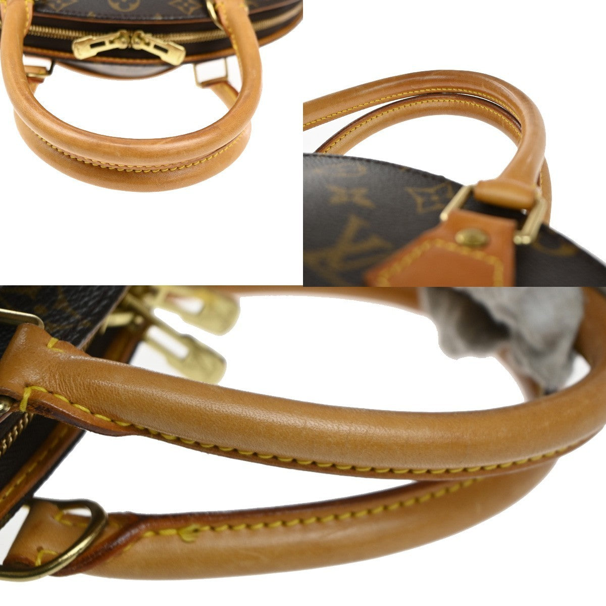 LOUIS VUITTON LV Logo Ellipse MM Hand Bag Monogram Leather Brown M51126 19MA102