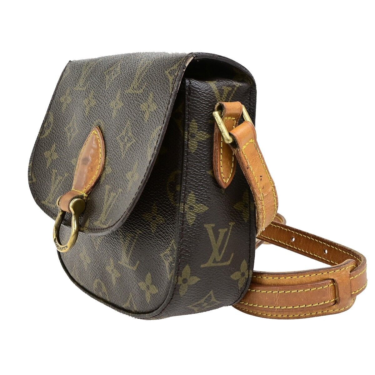 LOUIS VUITTON Mini Saint Cloud Shoulder Bag Monogram Leather BN M51244 65FB334