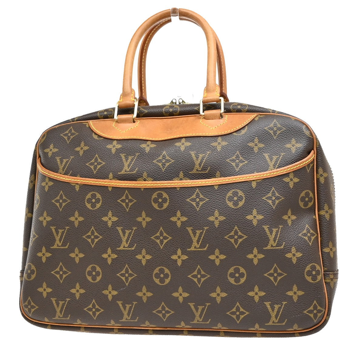 LOUIS VUITTON LV Logo Deauville Hand Bag Monogram Leather Brown M47270 73YH316