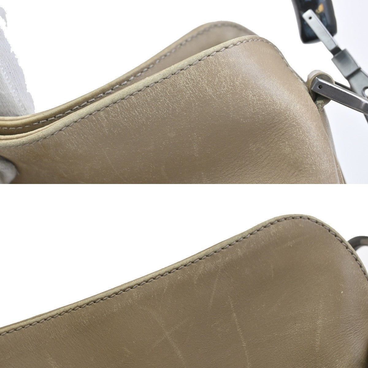 GUCCI Logo Bamboo 2Way Shoulder Hand Bag Leather Beige Italy SHW 68KC961