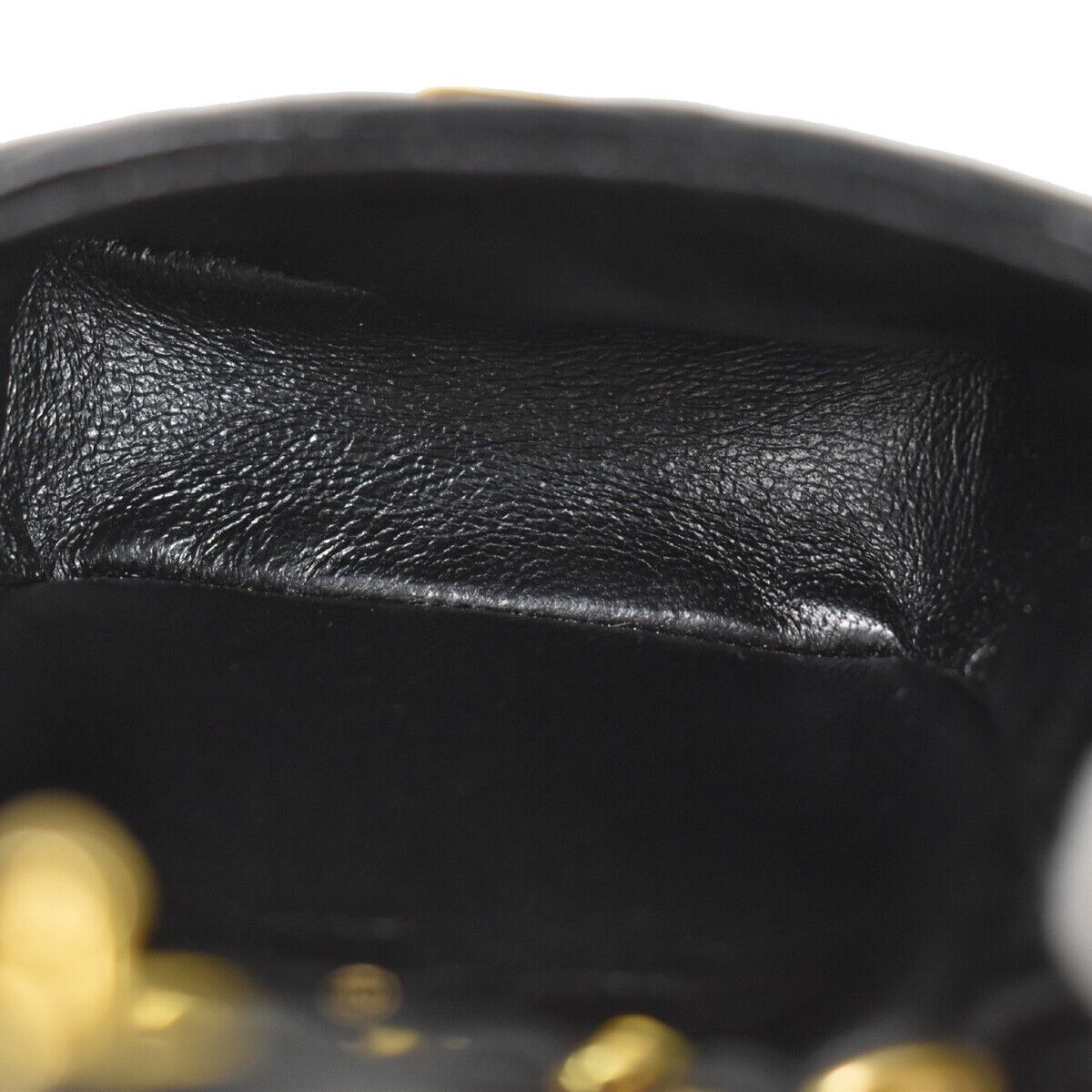 CHANEL CC Mini Matelasse Bag Charm Chain Belt Set Leather Black GHW 620RC928