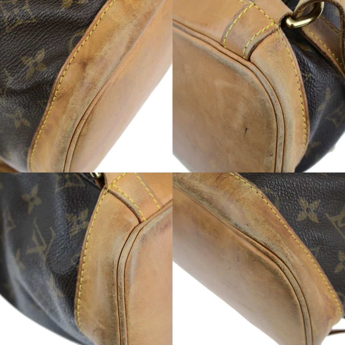 LOUIS VUITTON Montsouris GM Backpack Bag Monogram Leather Brown M51135 79YF441